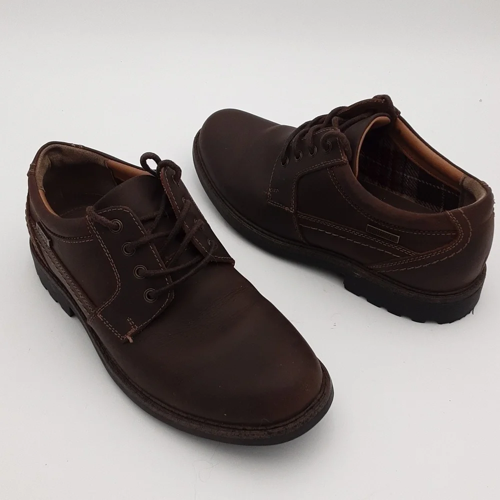 GH Bass & Co Classic Brown Leather Men 7.5 Oxford Casual Office Y2k Grandpa